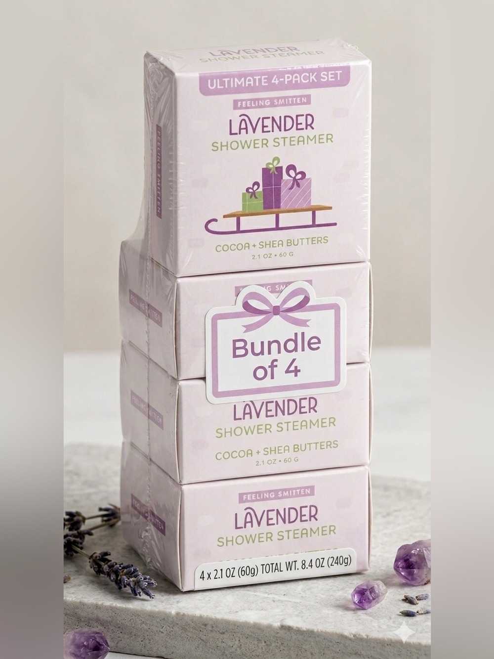Feeling Smitten Lavender Shower Steamers - Bundle of 4